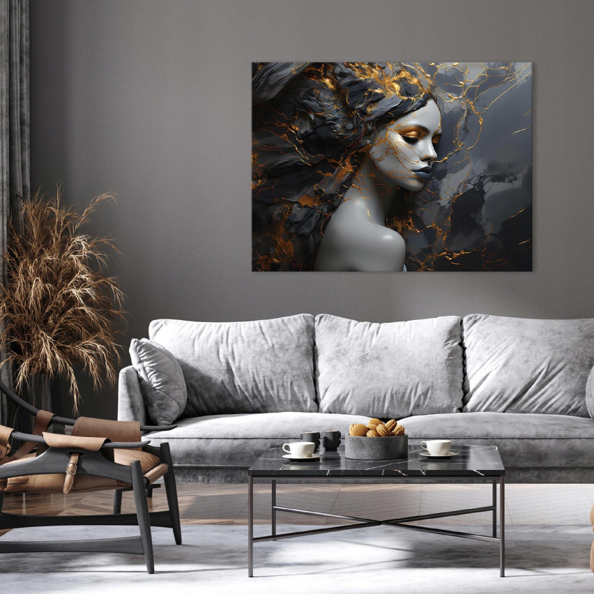 Obraz ABSTRAKCJA MARMUR KOBIETA Na Płótnie Ścianę Do Salonu Sypialni 60x40