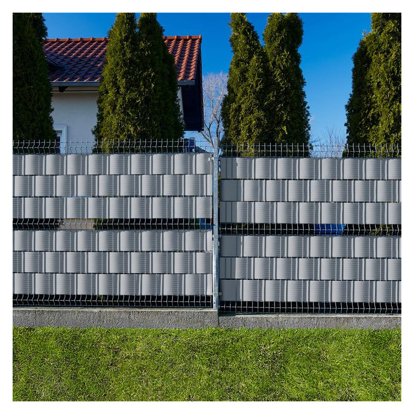 Taśma Ogrodzeniowa Quest® Lux  900 g/m2, 19cm Szara RAL 7040