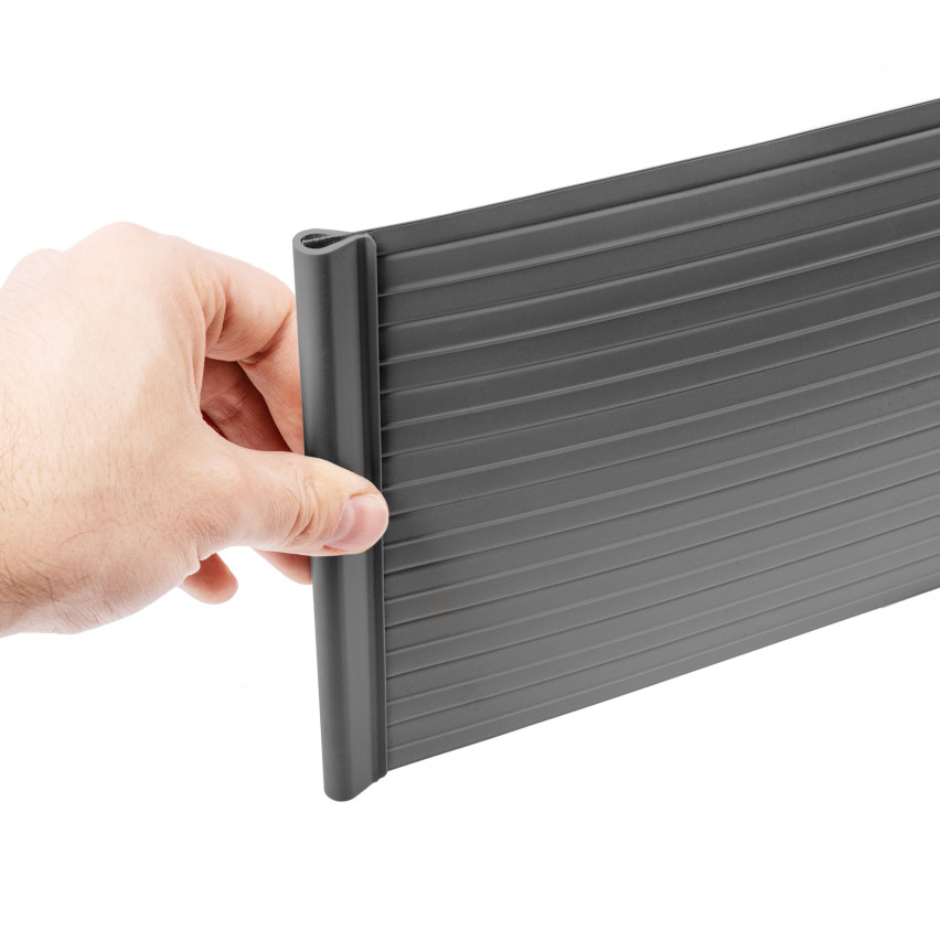 Klips do mocowania listwy panelowej - taśmy ogrodzeniowej, antracyt