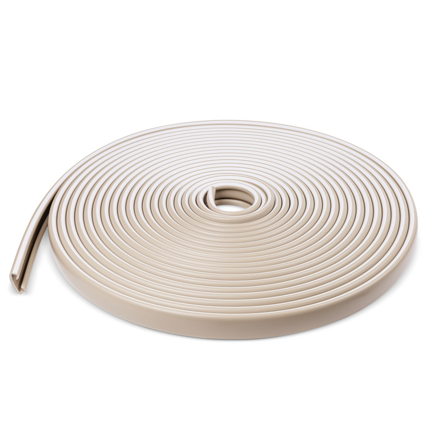 Profil poręczowy, poręczówka PCV LUX 40x8 mm, listwa poręczowa, okładzina poręczowa, biały, 1 m