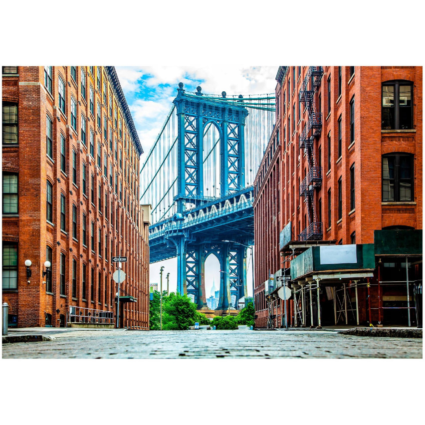 FOTOTAPETA MIASTO 3D BUDYNKI MOST DO SYPIALNI SALONU TAPETA ŚCIENNA 200x140