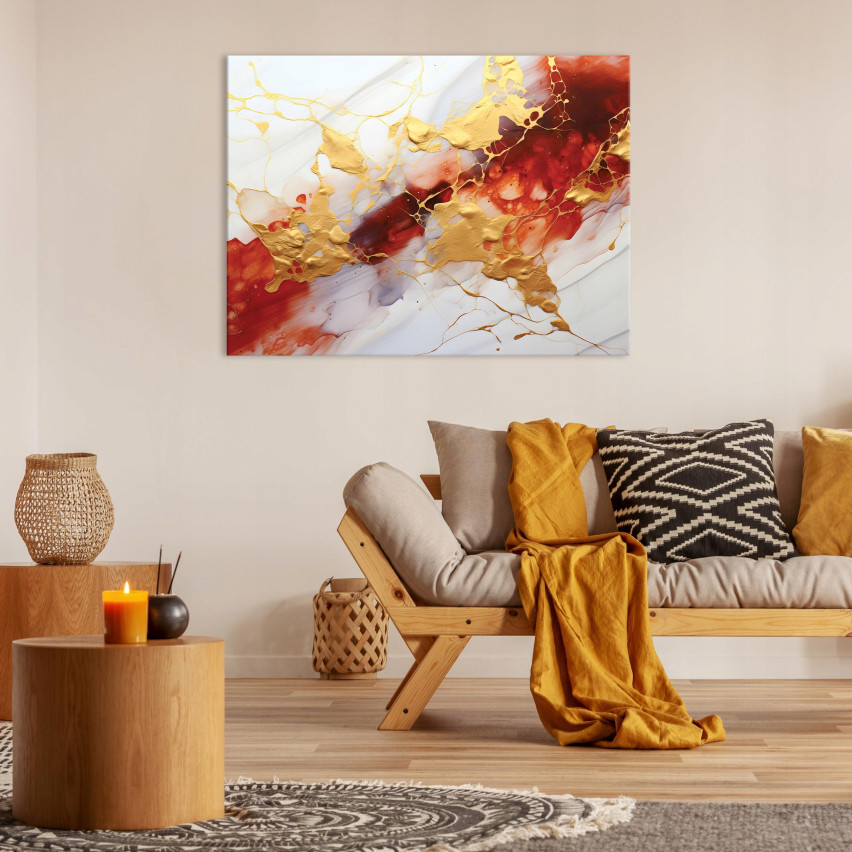 Obraz ABSTRAKCJA MARMUR Na Płótnie Ścianę Do Salonu Sypialni Duży 60x40