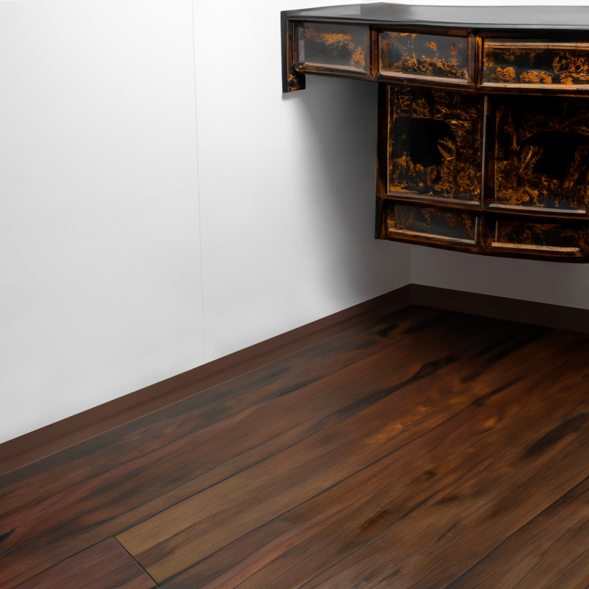 Listwa wykończeniowa PCV 10x10 mm, samoprzylepna, elastyczna, miękka taśma dekoracyjna, brąz, 5 m