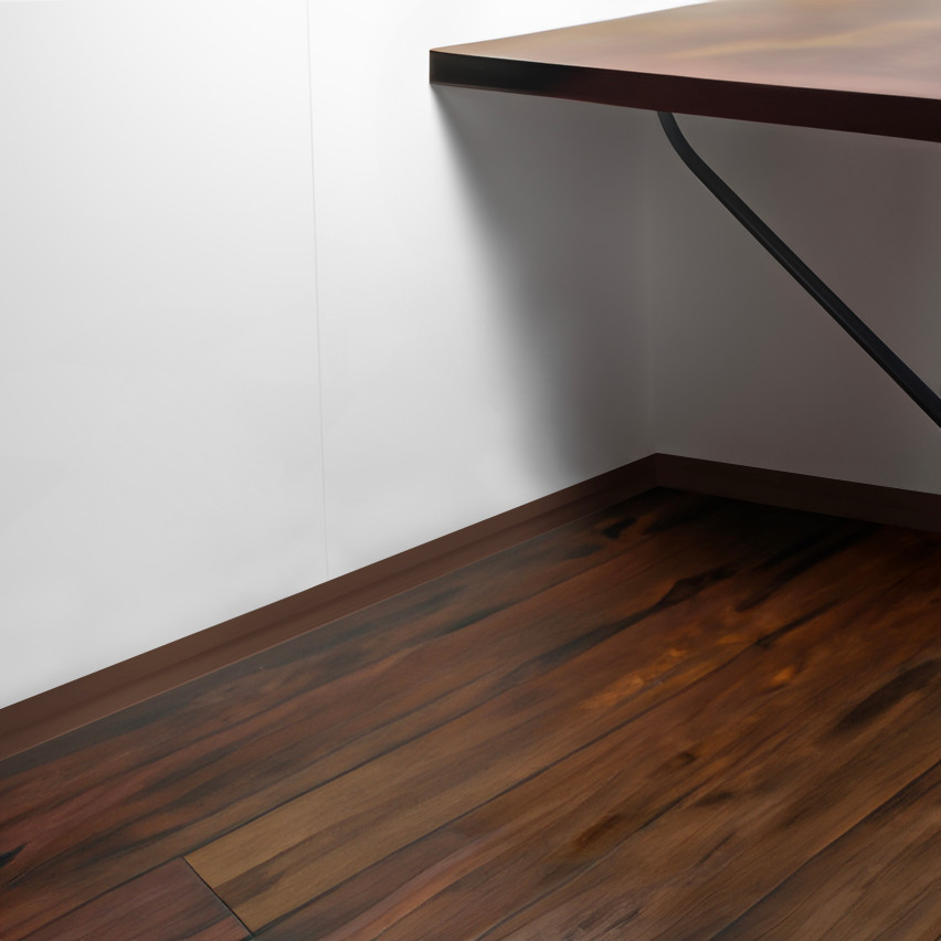 Listwa wykończeniowa PCV 10x10 mm, samoprzylepna, elastyczna, miękka taśma dekoracyjna, brąz, 5 m