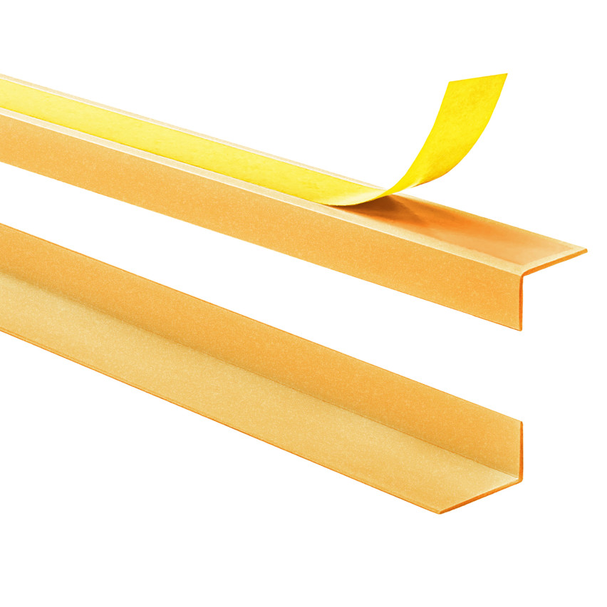 Profil kątowy PVC nierównoramienny, klejony po zewnętrznej stronie, ochrona narożników, złoty
