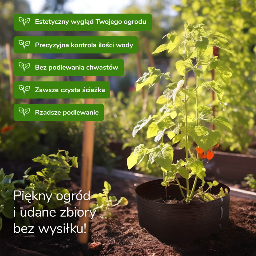 Krąg nawodnieniowy PCV - pierścień uprawny - beżowy