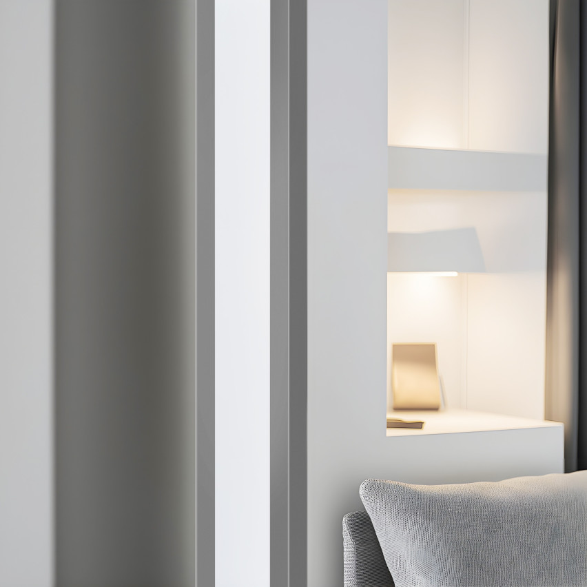 Profil kątowy PVC nierównoramienny, ochrona krawędzi, ochrona narożników, ciemnoszary