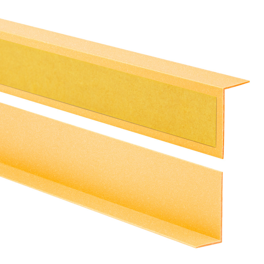 Profil kątowy PVC nierównoramienny, klejony po zewnętrznej stronie, ochrona narożników, złoty