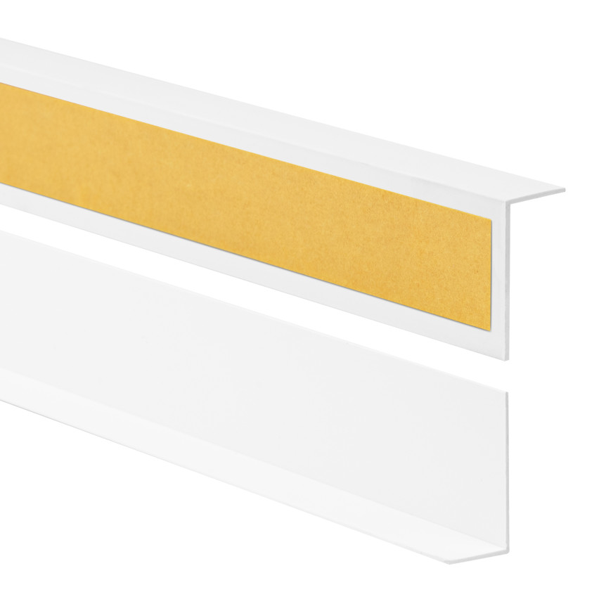 Kątownik twardy klejony po zewnętrznej stronie, biały