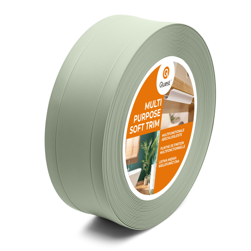 Listwa wielofunkcyjna z PCV 6w1 – samoprzylepny panel wykończeniowy,  jasnozielony