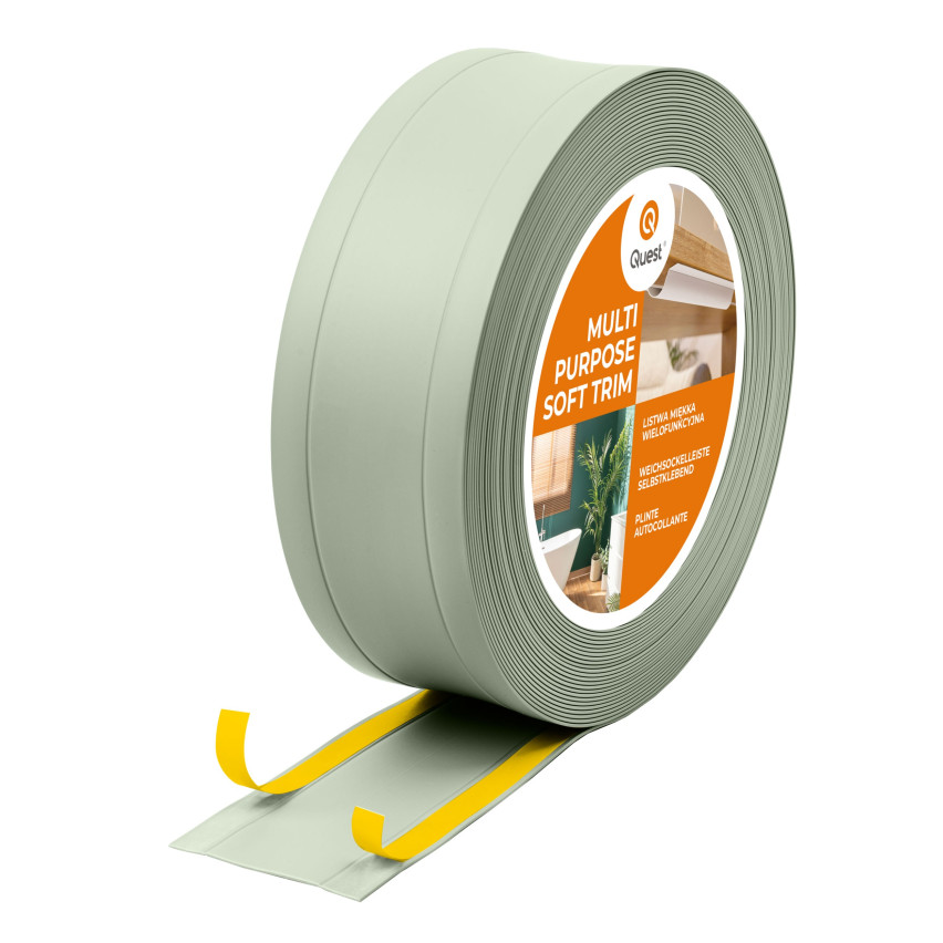 Listwa wielofunkcyjna z PCV 6w1 – samoprzylepny panel wykończeniowy,  jasnozielony