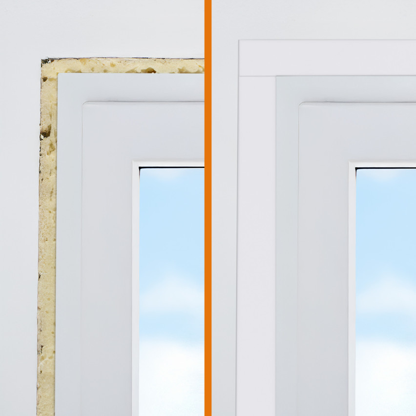 Listwa maskująca PCV  okienna, samoprzylepny płaskownik wykończeniowy do okien ozdobny, antracyt