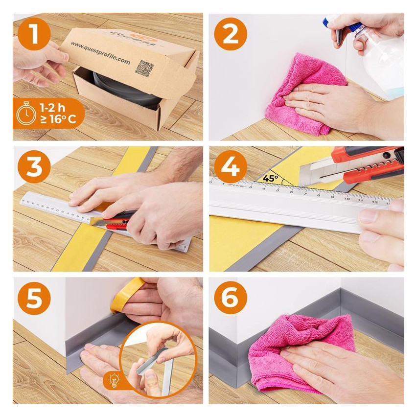 Listwa przypodłogowa samoprzylepna PCV 70x20mm, jasnozielony