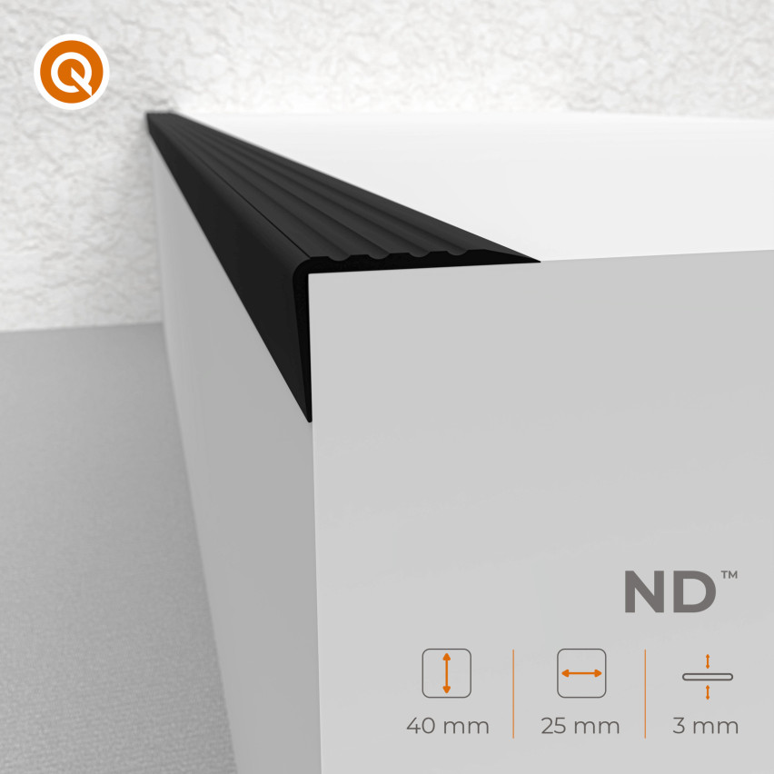 Profil schodowy antypoślizgowy samoprzylepny 40x25mm mosiądz