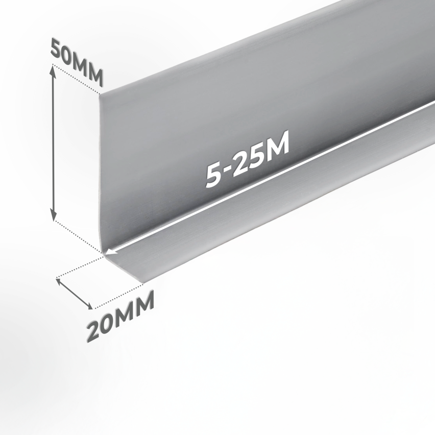 Listwa przypodłogowa samoprzylepna PCV, elastyczna listwa cokołowa DEKOR, piaskowy, 50x20mm