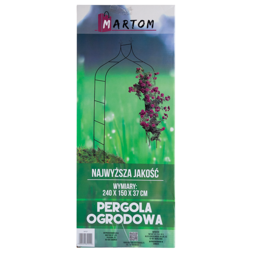 Elegancka pergola łukowa na róże i rośliny pnące