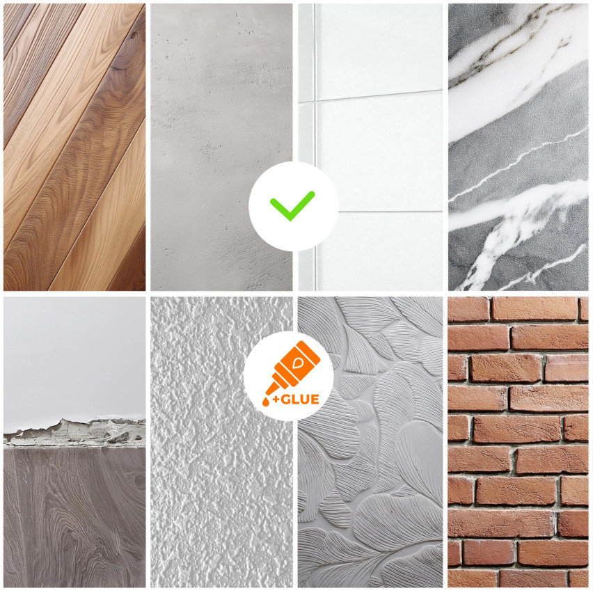 Listwa wielofunkcyjna z PCV 4in1 – samoprzylepny panel wykończeniowy, 120mm, piaskowy