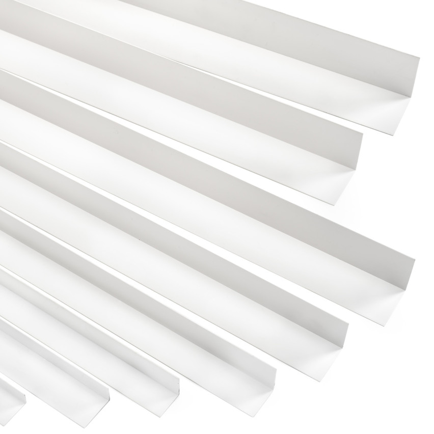 Kątownik twardy klejony po zewnętrznej stronie, biały