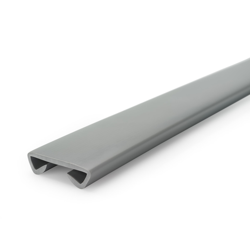 Profil poręczowy, poręczówka PCV STANDARD 40x8 mm, listwa poręczowa, okładzina poręczowa, szary