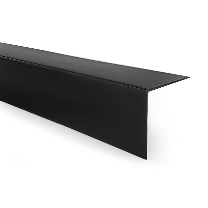 Kątownik twardy PCV  samoprzylepny, ozdobny profil L kątowy, narożnik dekoracyjny z klejem, KTK, czarny