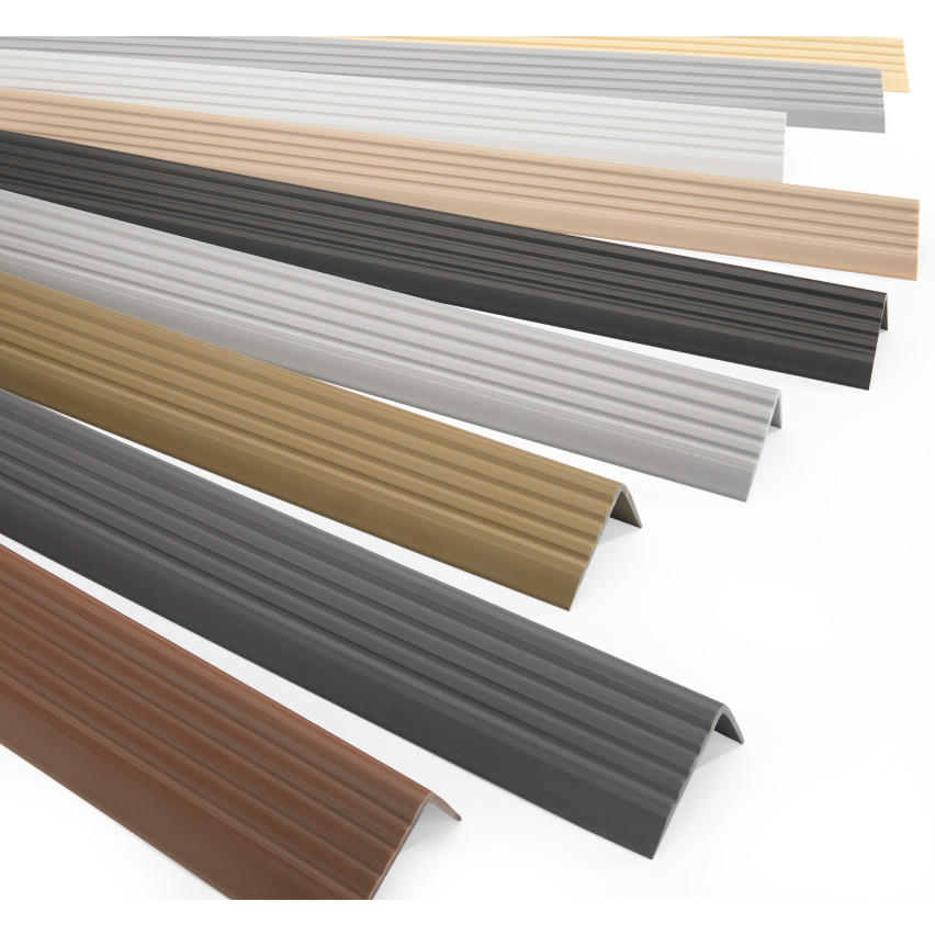 Profil schodowy antypoślizgowy samoprzylepny 40x25mm ciemnoszary