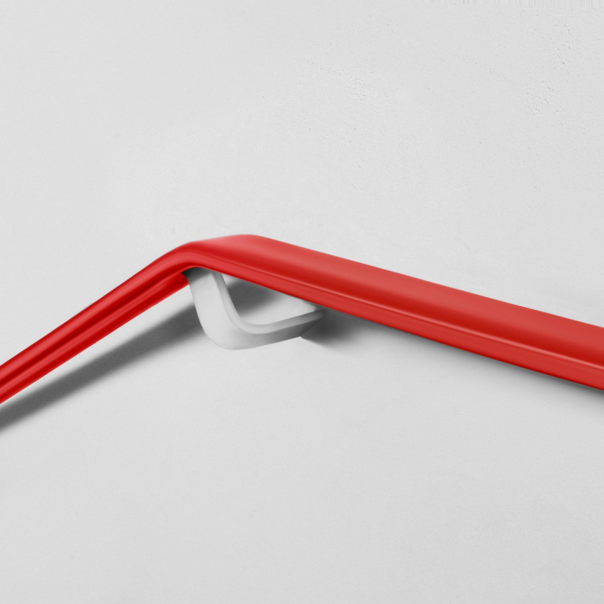 Listwa poręczowa PCV PREMIUM, poręczówka 40x8mm czerwony