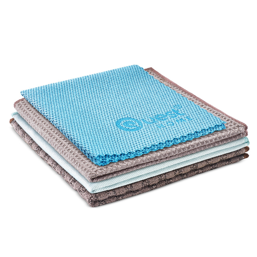Komplet profesjonalnych ściereczek z mikrofibry do zastosowań domowych - QUESTHOME - 4 sztuki, multicolor