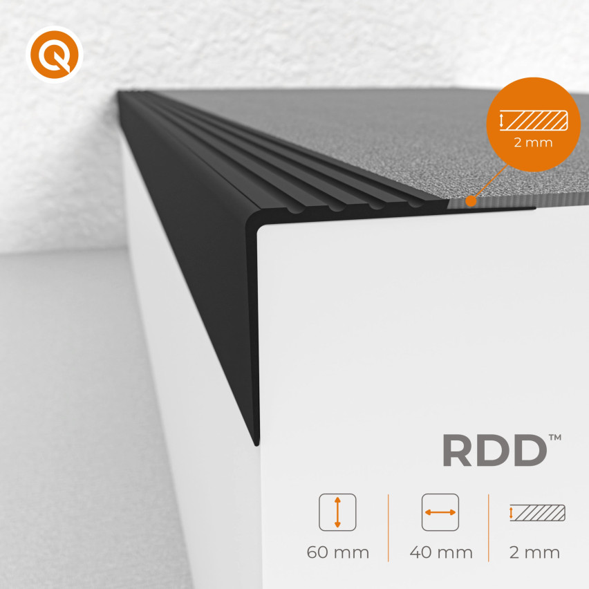 Profil schodowy antypoślizgowy 40x60mm 150cm beż