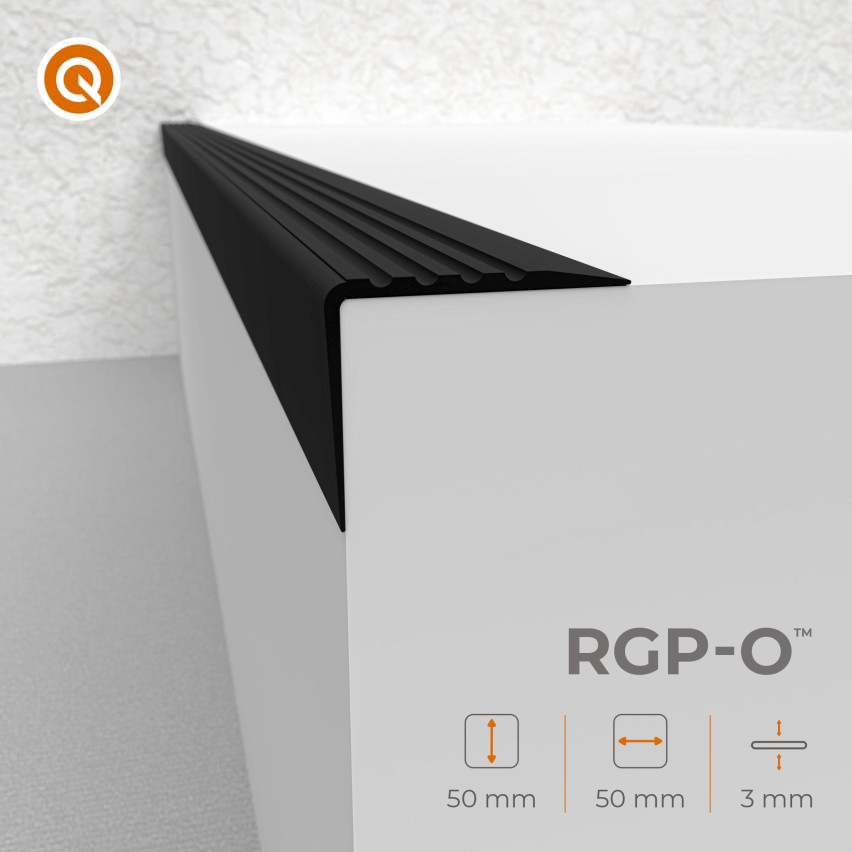 Profil schodowy antypoślizgowy BHP ostrzegawczy RGP-O 50x50 mm 150 cm żółty