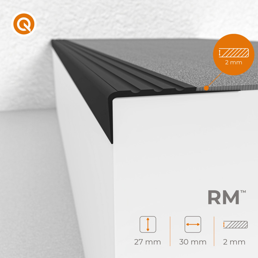 Profil schodowy antypoślizgowy 30x27mm 150cm beż