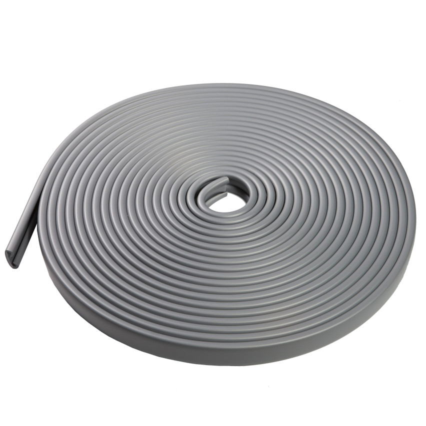 Profil poręczowy, poręczówka PCV LUX 40x8 mm, listwa poręczowa, okładzina poręczowa, szary