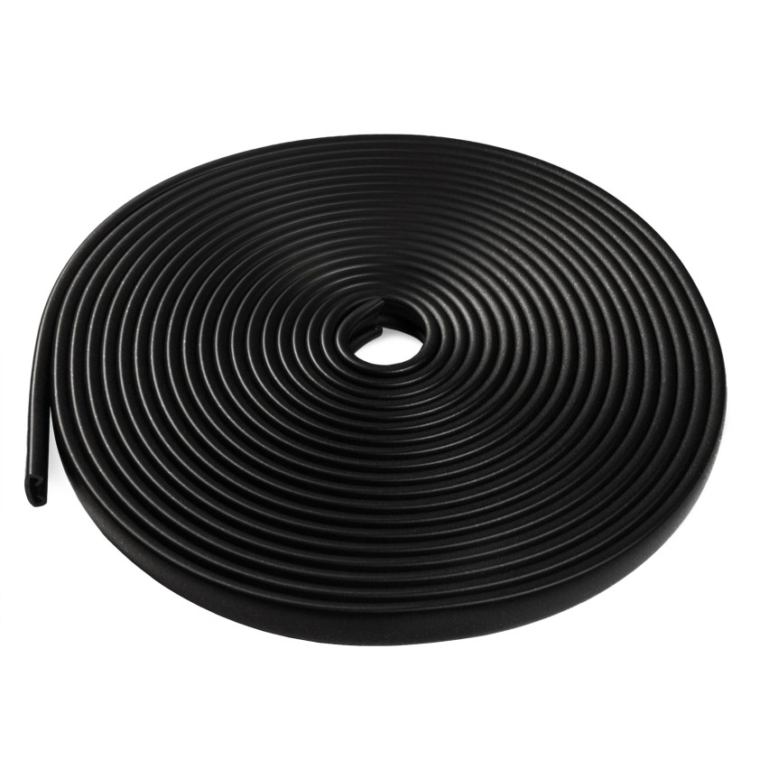 Listwa poręczowa PCV PREMIUM, poręczówka 40x8mm czarny/srebrny 1m