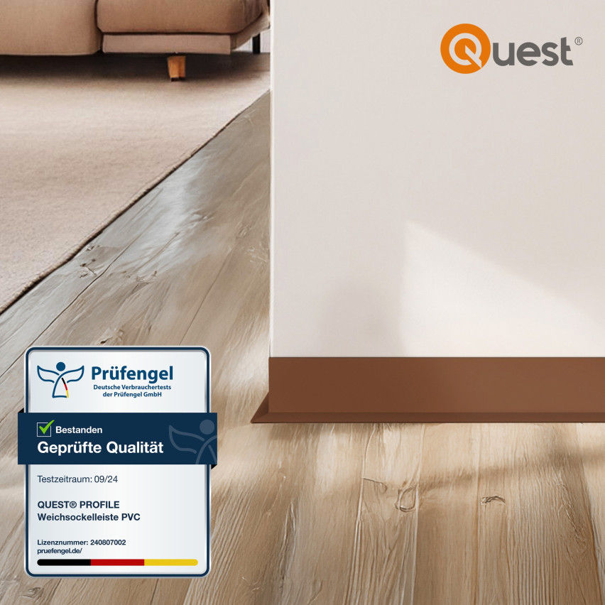 Listwa przypodłogowa samoprzylepna PCV 50x20mm jasnoszary