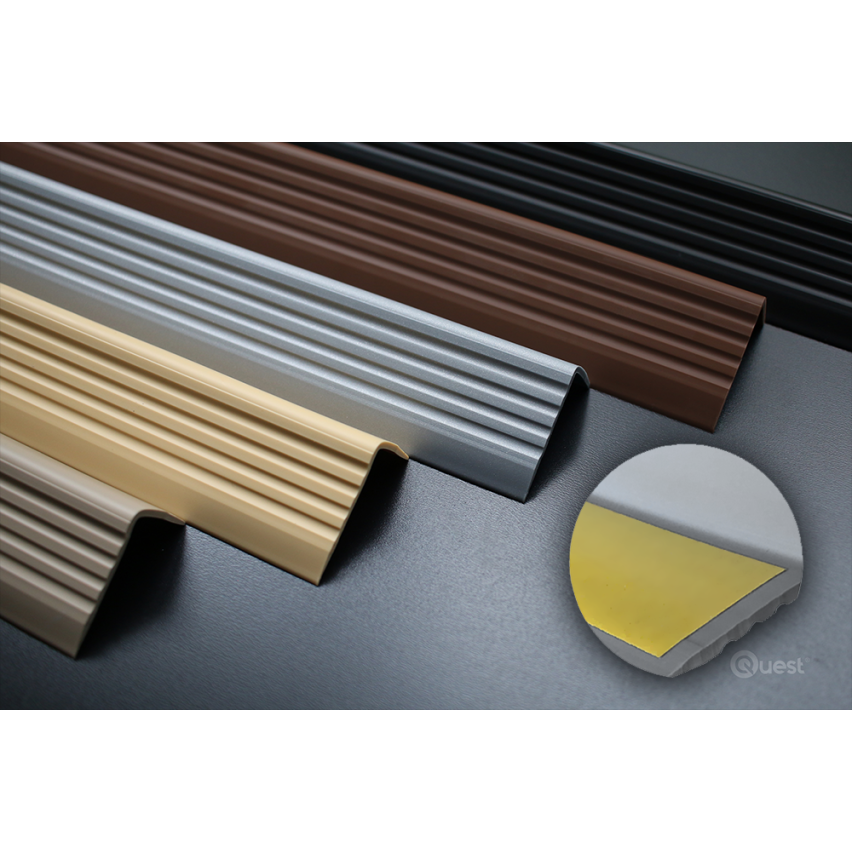 Profil schodowy antypoślizgowy samoprzylepny 40x25mm ciemnoszary