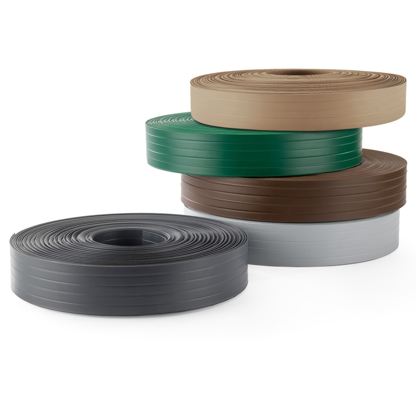 Taśma ogrodzeniowa PCV - wąska, pionowa listwa do ogrodzeń panelowych, do przetłoczeń, 900 g/m2, beż RAL 1019