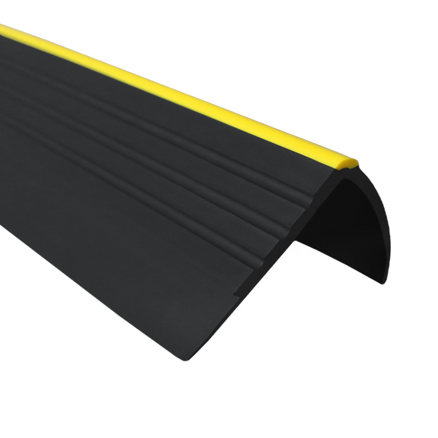 Profil na schody antypoślizgowy 40x40mm ostrzegawczy 150cm czarny